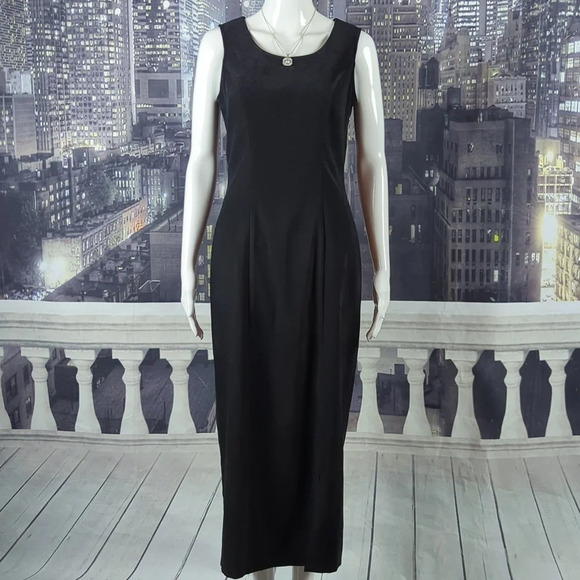 Sheri Martin sz 6 Black Sleeveless Long Dress / Gown - Picture 1 of 4